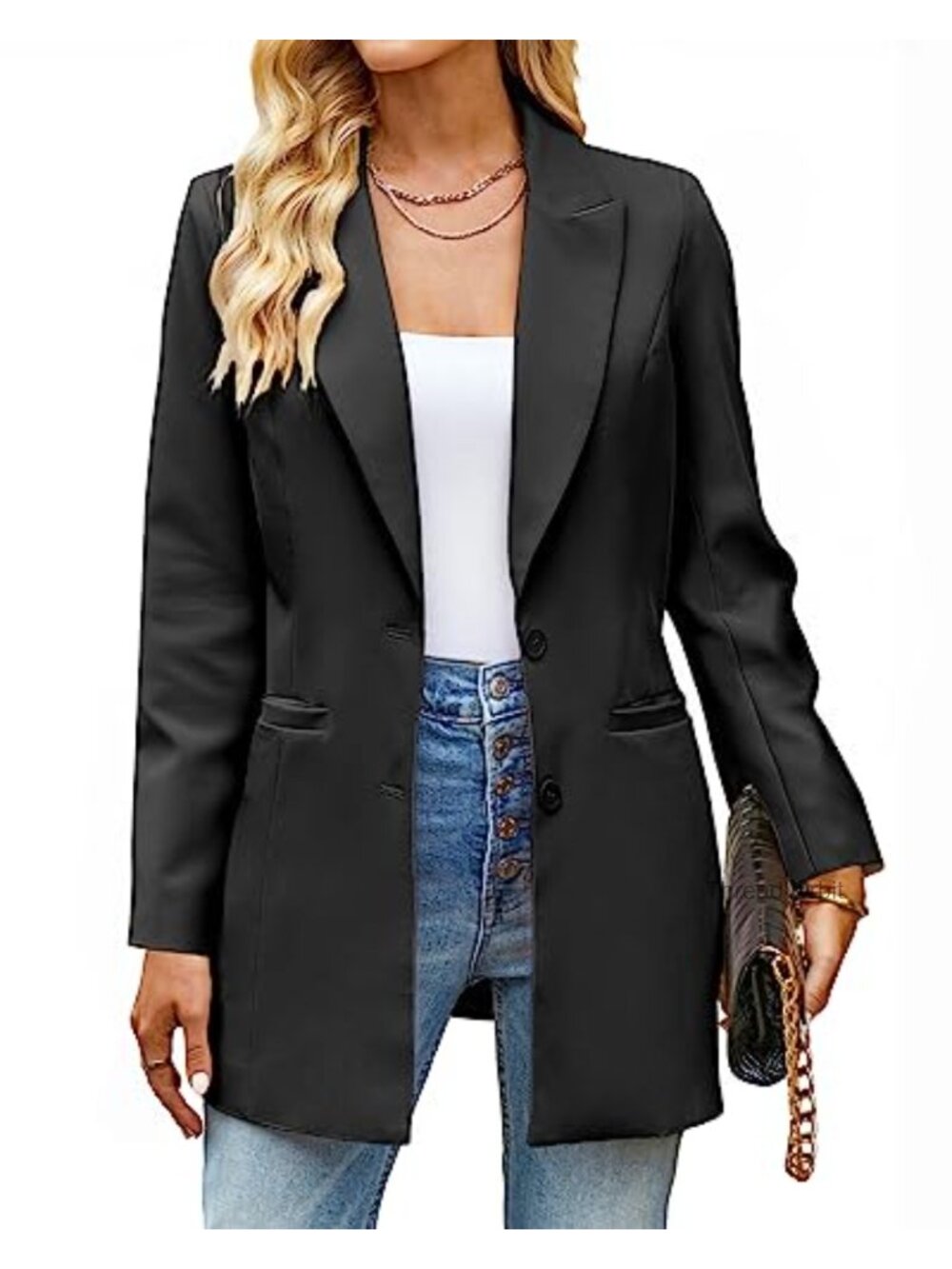 luvamia Women's Blazer Suit Jacket Business Casual Long Sleeve Fully Lined
